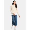 thumbnail image 2 of Time and Tru Women's Layered Look Sweater, Midweight, Sizes XS-XXXL, 2 of 5