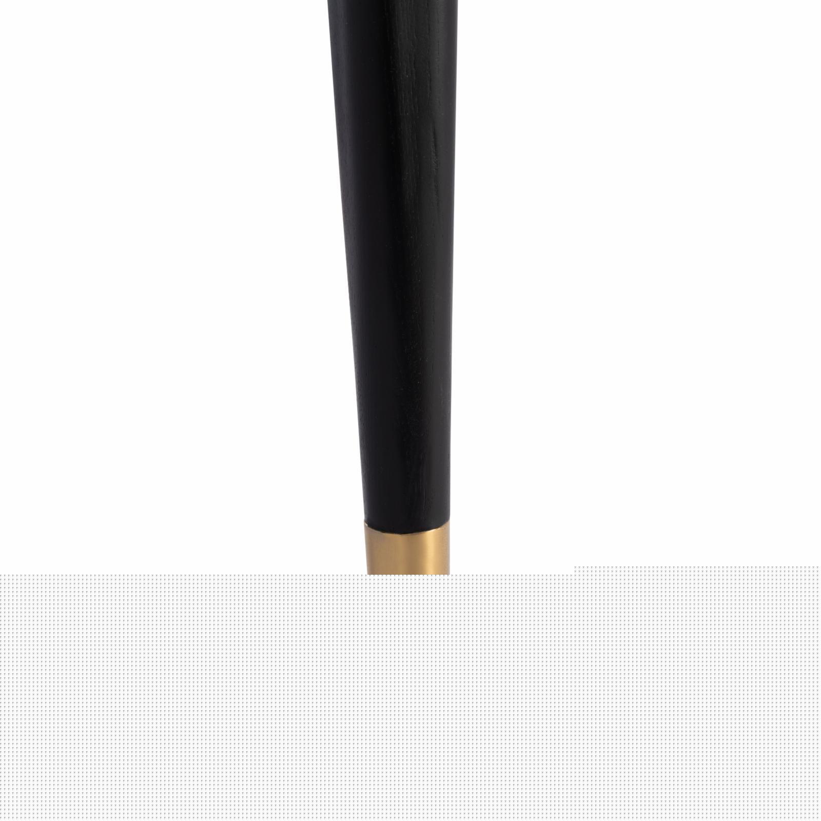 thumbnail image 3 of SAFAVIEH Couture Rogue Mid-Century Linen Solid Dining Chair, Black/Natural, 3 of 8