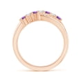 thumbnail image 2 of ANGARA Natural 0.24 Ct. Amethyst with Diamond Classic Ring in 14K Rose Gold for Women (Ring Size: 5.5), 2 of 9