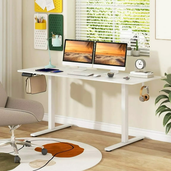 Auranook 63 x 24 Inch Sit Stand Desk Height Adjustable Electric Standing Desk