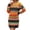 #Black 1, variant on Vynhevius Womens Colorful Striped Sweater Dress Crew Neck Long Sleeve Casual Mini