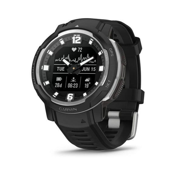 Reloj Inteligente Híbrido Garmin Instinct Crossover Manecillas Analógicas Pantalla Digital Negro