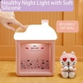 thumbnail image 3 of Pink Cat Night Light, Winter Snow House LED Lamp, Christmas Decoration Light-Up House with 3 Brightness Modes, Hall Switch, 3D Doll, Xmas Night Light Idea Gifts for Kids (Cute Cat), 3 of 6
