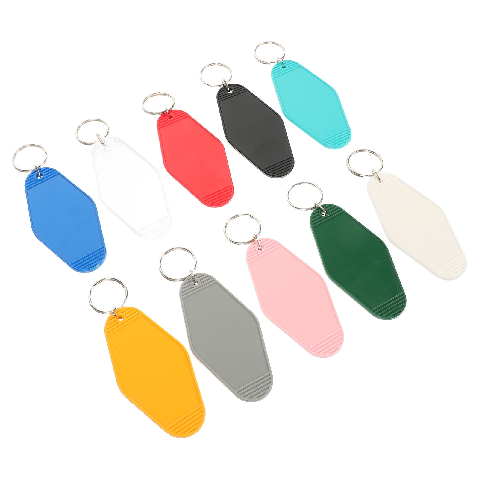 Hemoton 50 Pcs Key Labels Luggage Key Chain Tags Motel Hotel Sublimation Blank Keychains
