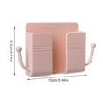 thumbnail image 2 of Remote Control Storage Box Wall Mounted Phone Holder Plastic Phone Case Wall Phone Case Organizer for Home Office, Pink, 2 of 6