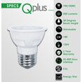 thumbnail image 3 of QPLUS LED Light Bulbs PAR16 E26 COB Short Neck (6 Pack), 3 of 5