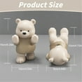 thumbnail image 3 of Clearance Desktop Ornament under $30,Cute Bear Decorative Bookends 1 Pair Resin Non Slip Housewarming Multifunctional The Bear Bookcase Trinket, 3 of 9