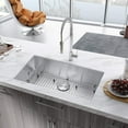 thumbnail image 2 of Handmade 30 304Stainless Steel Single Bowl Undermount Kitchen Sink With Faucet, 2 of 5