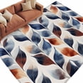 thumbnail image 2 of 6'x9' Area Rugs, Navy Blue Burnt Orange Indoor Outdoor Area Rug for Living Room Bedroom, Abstract Palm Leaf Botanical Washable Bathroom Rugs Kitchen Floor Carpet Mats Home Decor Aesthetic, 2 of 8