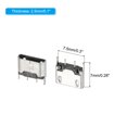 thumbnail image 2 of Uxcell Micro USB Type B Connector 2Pins Male Plug Socket 180 Degree 20 Pack, 2 of 5