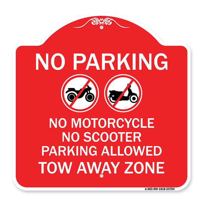 No Parking Tow Away Zone Sign 18x12 Inches Thick Metal for sale online 