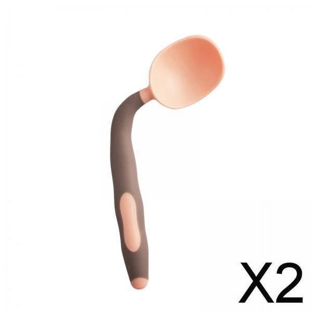 2 Cucharas Suaves Para Pasta De Arroz, Cuchara De Entrenamiento Para Alimentación De Niños Pequeños, Cuchara Flexible Rosa 2 piezas