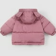 thumbnail image 4 of Otqutp 6M-5 Years Kids Winter Latest Thicken Hooded Jacket Warm Quilted Coat Casual Outdoor Cool Cute for Boys Girls Autumn Spring(Hot Pink,12-18 Months), 4 of 4