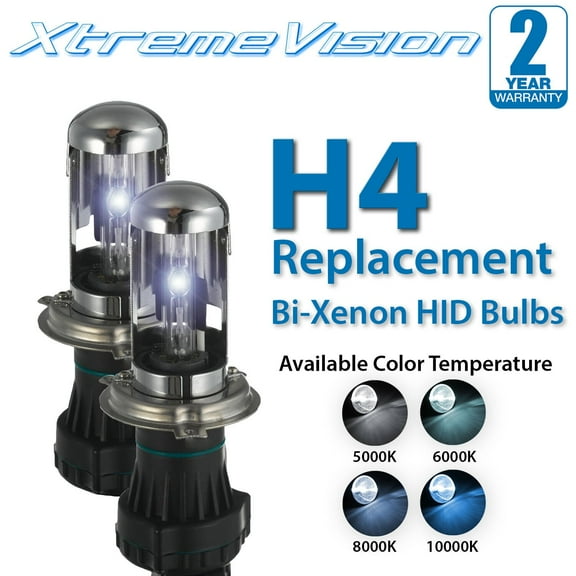 XtremeVision H4 9003/HB2 HID Bi-Xenon Bulbs - 4300K 5000K 6000K 8000K 10000K