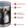 thumbnail image 4 of 12oz Tumblers Colorful Headphones Games Black Pattern Vacuum Insulated Stainless Steel Travel Tumbler Cups Mug with Lid and Straw for Beer,Coffee,Beverages with Cleaning Brush for Cold & Hot Drinks, 4 of 5