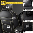 thumbnail image 3 of LAONNVIR Seat Covers Fit for Volkswagen Tiguan 2009-2025 Car Seat Covers Full Set Leather Breathable Waterproof Automotive Seat Covers Protector(Black8,5 Seats), 3 of 8