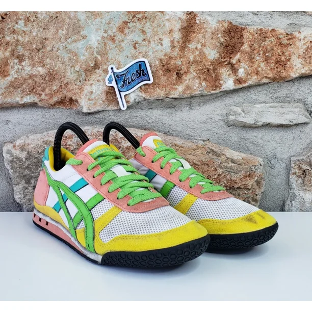 Asics Onitsuka Tiger Ultimate Athletic Running Shoes Women Sz 7 Yellow HN567
