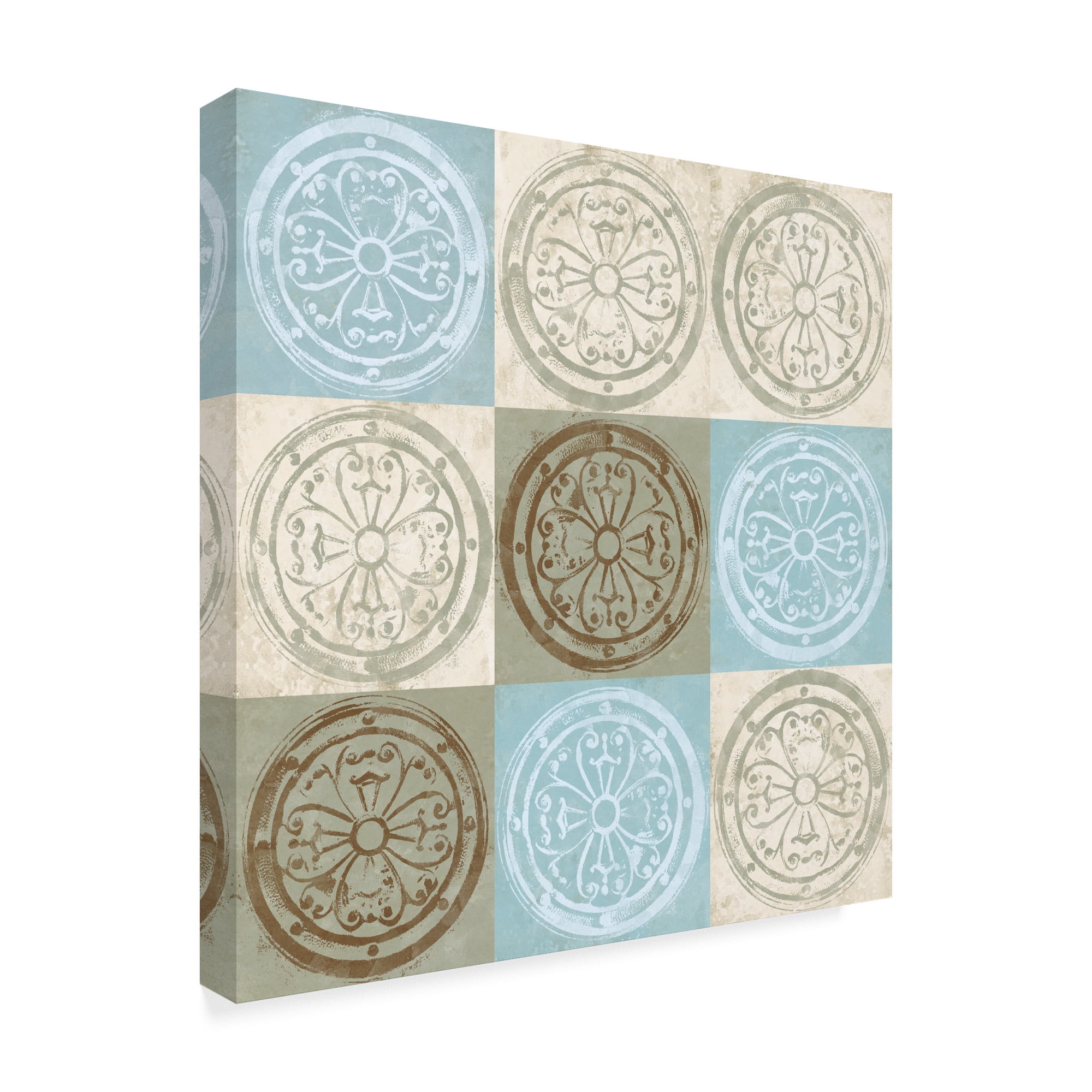 Trademark Fine Art 'Blue Squared II' Canvas Art by Alonzo Saunders