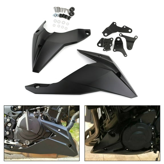 Engine Panel Belly Pan Lower Cowling Cover Fairing For Kawasaki Z400 2018-2020, Matte Black