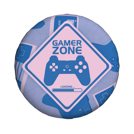 YFYANG 17'' Tire Cover, Blue Gamer Zone Universal Spare Wheel Covers, Dust-Proof, Water-Proof, Sun-Proof and Corrosion-Proof