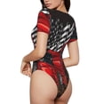 thumbnail image 2 of Naloa Justaucorps Imprimé Tracteur pour Femmes, Body à Manches Courtes, une-Pièce pour Fêtes, Rendez-Vous, Clubs-TTG, 2 of 6