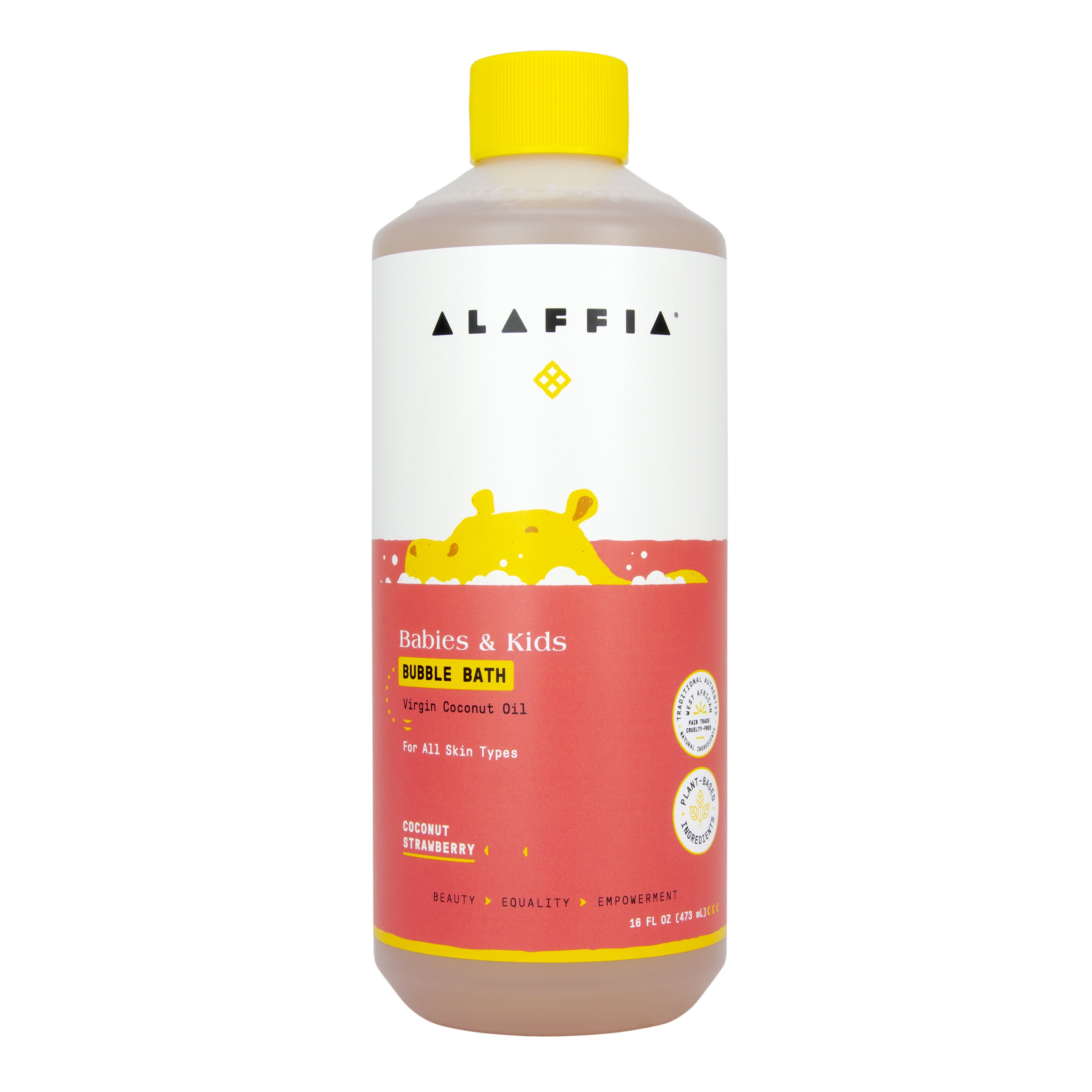 Alaffia Baby & Kids Bubble Bath, Coconut Strawberry 16oz