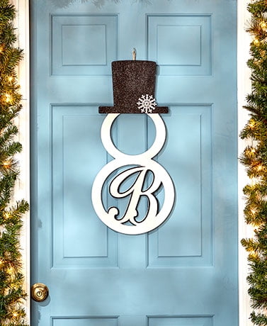 Wooden Door Hanger Home Decor Christmas Door Hanger Housewarming Gift Snowflake Door Hanger Winter Wonderland Door Hanger