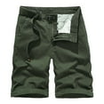 thumbnail image 3 of BADHUB Cargo Shorts for Men Casual Button Zipper Ripstop Work Shorts Solid Color Half Trunks Hiking Shorts Clearance Army Green M, 3 of 8