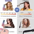thumbnail image 3 of Cordless Automatic Hair Curler with Ceramic Barrel, Fast Heating Adjustable Temp, White, 3 of 4