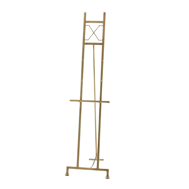 Marisol + Daisy Modern 57 Metal Retractable Large Free-Standing Easel with  Chain Support - Gold 