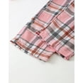 thumbnail image 7 of Kucnuzki 6 Years Little Girls Outfits Fall Winter 7 Years Little Girls Clothing Sets Puff Long Sleeves Top Plaid Pants 2pcs Sets Autumn Winter Pink, 7 of 7