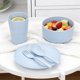 thumbnail image 4 of Juego de vajilla – Juego de vajilla, taza de cuenco de arroz con fibra de paja de trigo y palillos con cuchillo y cuchara, portátil 6 pc, rosa azul verde beige, 10,63 x 9,45 in, 4 of 6