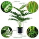 thumbnail image 2 of Palmera artificial grande de 19 pulgadas con plantas falsas en maceta para decoración interior y exterior de la oficina en el hogar, 2 of 9