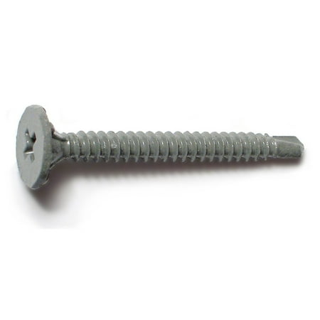 

#8 x 1-5/8 Gray Ceramic Coated Steel Phillips Wafer Head Cement Board Self-Drilling Screws CBSWS-049