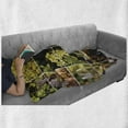 thumbnail image 6 of Vineyard Soft Flannel Fleece Blanket, Vineyard Landscapes Purple Grapes French Bottle Glass Rustic Cellar Couples, Cozy Plush for Indoor and Outdoor Use, 50" x 60", Green Red Brown, by Ambesonne, 6 of 6
