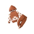 thumbnail image 3 of TheFound Thanksgiving Day Cartoon Print Hooded Sweatshirt with Pocket + Pants, 3 of 10