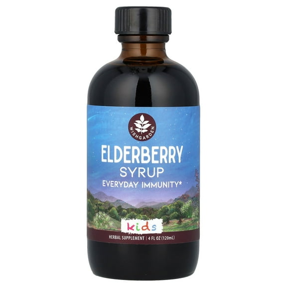 WishGarden Herbs Kids, Elderberry Syrup, 4 fl oz (120 ml)