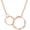 Rose Gold, variant on Solid 14K Rose Gold Infinity Pendant Necklace for Women with Two Interlocking Eternity Circles, 16"+2" Chain