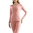 thumbnail image 4 of Women's Thermal Underwear Set Womens Thermal Set Polyester Thermal Underwear Warm Thermal Top And Bottom Multiple Sizes, Women's Thermal Nnderwear Set L, 4 of 5