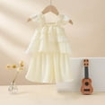 thumbnail image 2 of Avtoify Girls Summer Breathable Fresh Long Skirt Short Ruffled Skirt Short Sleeve Suspender Summer Kids, 2 of 7