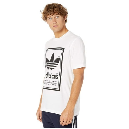 adidas Men's Vintage T-Shirt - White/Black - (Small)
