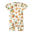 thumbnail image 4 of Baby Watercolor Oranges Newborn Infant Baby Romper Shirts Boy Girl Fresh Orange Fruit Flowers Leaves Summer Outfit Baby Clothes Short Sleeve Onesie, 4 of 6