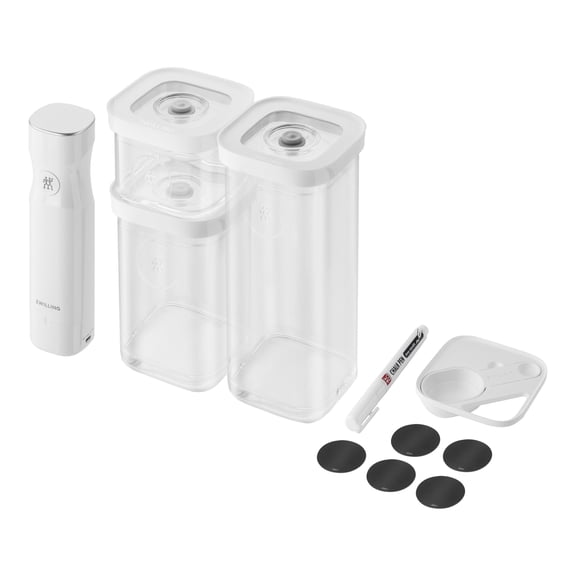 ZWILLING Fresh & Save CUBE CUBE sous Vide Ensemble de Départ, S / 6 Pcs Transparent-Blanc