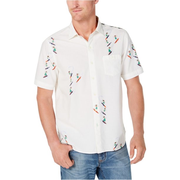 Camisa con Botones Hula Gals Tommy Bahama para hombre color blanco roto extragrande