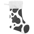 thumbnail image 6 of SKYSONIC Cow Print Christmas Stocking Personalized Large Candy Stocking Hanging Gift Xmas Stockings Decoration for Family Holiday Party Ornaments Decor Fireplace, 6 of 7
