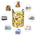 thumbnail image 3 of Lsque Funny Construction Vehicles pattern Laundry Hamper Basket, Tall Woven Rope Hamper Basket for Clothes, Lightweight Storage Basket, Collapsible Waterproof-Medium, 3 of 8