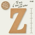 thumbnail image 3 of Plaid Unfinished Wood MDF 5" Letter for DIY Arts and Crafts, Z, 3 of 8
