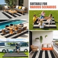 thumbnail image 3 of Black White Striped Outdoor Rug 4x6 Ft, Non Slip Washable Area Rug, Farmhouse Vintage Shabby Chic Wood Grain Patio Rugs Carpet Runner, Large Floor Mat for Indoor/Outdoor Deck Porch Camping, 3 of 8