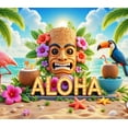 thumbnail image 4 of Tropical Design Hawaii Banner Colorful Elements Beach Theme Aloha Banner for Summer Party Luau Event Island Celebration, 4 of 7
