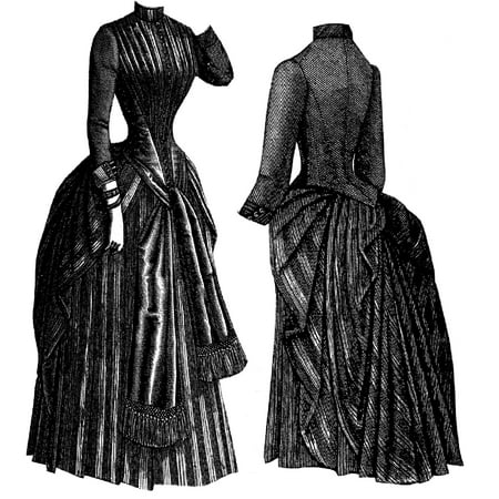 Sewing Pattern: 1888 Bengaline & Striped Wool Costume Pattern